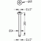 Ramię sufitowe TRES do głowicy natryskowej L-280 G1/2", chrom 13462102
