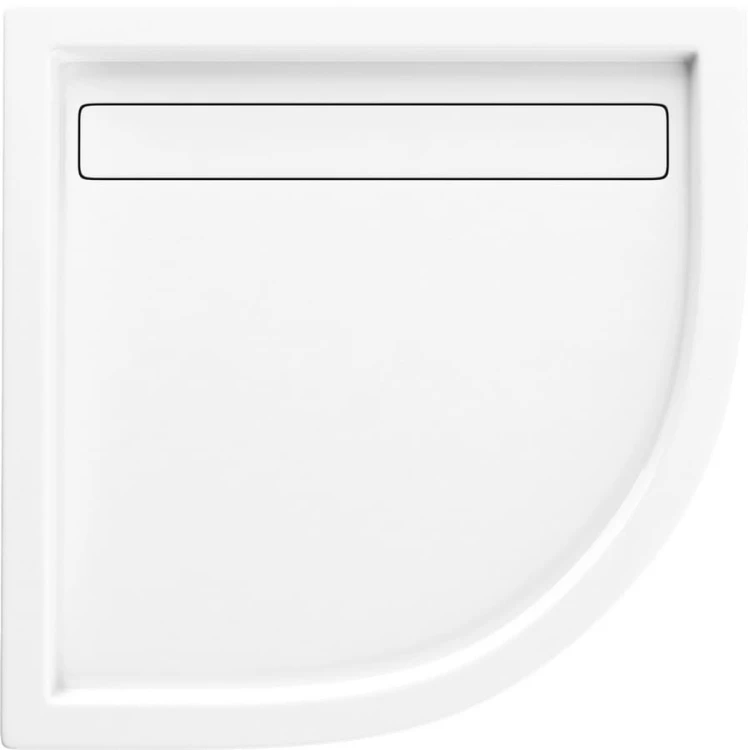 Brodzik półokrągły SCHEDPOL CAMPARO 90x6,5cm, z odpływem liniowym, biały 3.084
