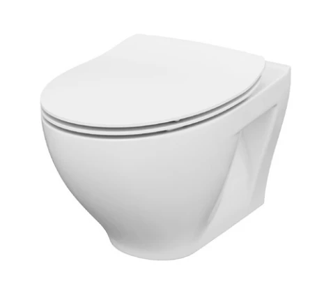 Miska wisząca CERSANIT MODUO CleanOn z deską wolnoopadającą, biała K701-147