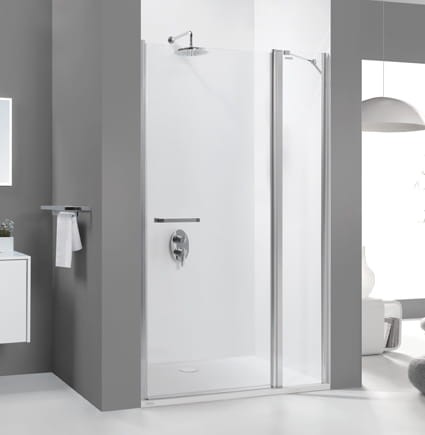 Drzwi prysznicowe SANPLAST PRESTIGE DJ2/PRIII 110cm, szkło W0, biały 600073081001401