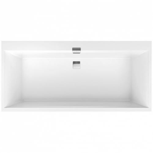 Wanna prostokątna VILLEROY&BOCH SQUARO EDGE 12 190x90cm, quaryl, biała UBQ190SQE2DV-01