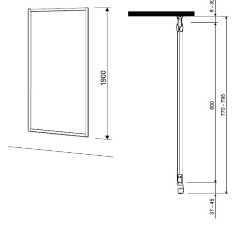 Ścianka boczna 80 KOŁO GEO 6 REFLEX  GSKS80R22003