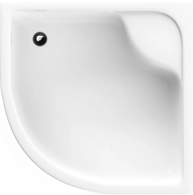 Brodzik półokrągły SCHEDPOL DANTE 90x41cm, z siedziskiem, biały 3.023