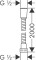 Wąż natryskowy HANSGROHE METAFLEX C 200cm 28264000