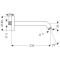 Ramię natrysku HANSGROHE 260mm, chrom 27412000