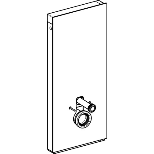 Moduł sanitarny do WC GEBERIT MONOLITH H114, przyłącze z tyłu, szkło białe / aluminium szczotkowane 131.031.SI.5