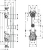 Element podtynkowy AXOR CITTERIO E do baterii trójdrożnej 36704000 36708180