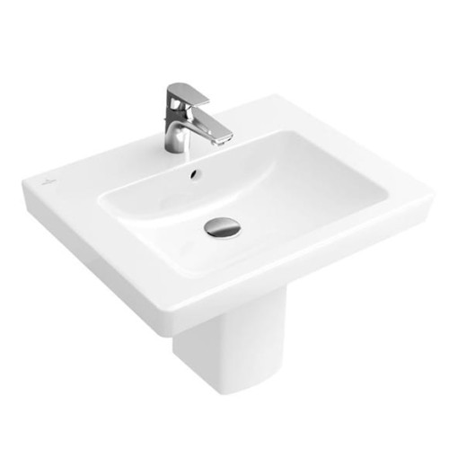 Umywalka VILLEROY&BOCH SUBWAY 2.0 60x47cm, biała ceramicplus 711360R1