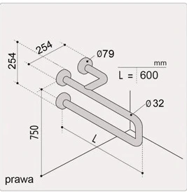 Poręcz-kątowa-RN18-prawa-60-cm-ERGOPLUS-inox-RN18P