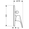 Bateria wannowa HANSGROHE FOCUS E2 podtynkowa, rozeta owal, element zewnętrzny, chrom 31947000