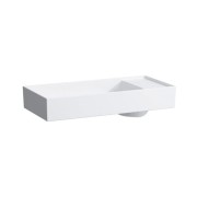 Umywalka KARTELL BY LAUFEN 75x35cm, bez otworu, biała LCC, SaphirKeramik H8123324001121