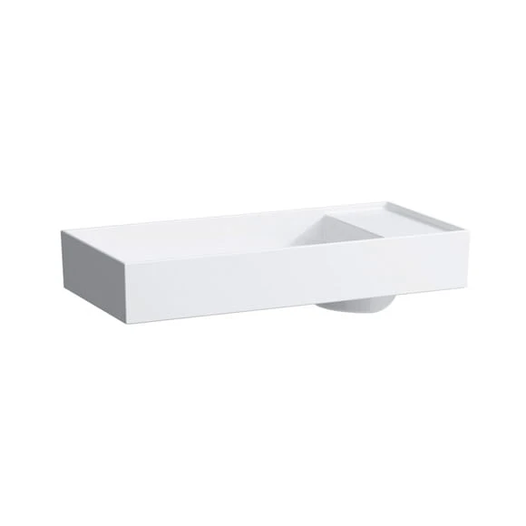 Umywalka KARTELL BY LAUFEN 75x35cm, bez otworu, biała LCC, SaphirKeramik H8123324001121