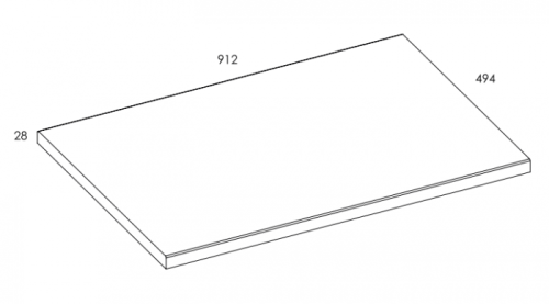 Blat pełny ELITA LOFTY 90x49,4x2,8cm, biały 167035