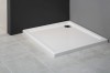 Brodzik kwadratowy SCHEDPOL CASPAR 80x5,5cm, biały 3.260