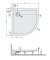 Brodzik półokrągły SANPLAST FREE LINE  80x80x5cm, zabudowany, ze stelażem i syfonem, biały 615040172001000