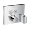 Bateria natryskowa HANSGROHE SHOWERSELECT dla 2 odbiorników, termostatyczna, z wyjściem na wąż i uchwytem, chrom 15765000