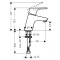 Bateria umywalkowa HANSGROHE FOCUS 70 z korkiem Push-Open, chrom 31604000