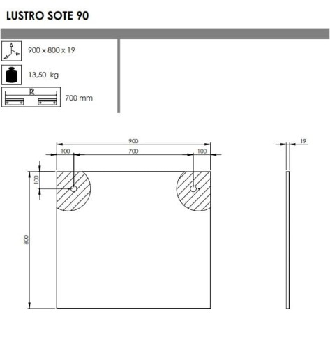 Lustro ELITA SOTE 80x90 165803