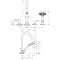 Bateria wannowa AXOR CITTERIO M 4-otworowa, el.zew., wys. 280mm, chrom 34454000