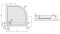 Brodzik półokrągły SANPLAST FREE LINE 90x90x15cm, biały 615040223001000