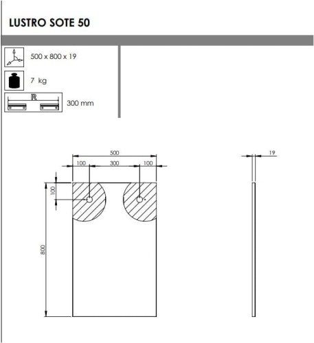 Lustro  ELITA  SOTE 50x80cm 166451