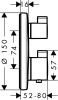 Bateria natryskowa HANSGROHE ECOSTAT E podtynkowa, termostatyczna, el.zew., z zaworem odc-przeł., chrom 15758000