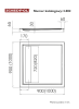 Brodzik kwadratowy SCHEDPOL CAMPARO 100x6,5cm, z odpływem liniowym, biały 3.082
