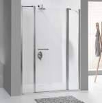 Ścianka prysznicowa SANPLAST PRESTIGE SS2/PRIII 30cm, przedłużająca, szkło W0, GlassProtect, srebrny błyszczący 600073123038401