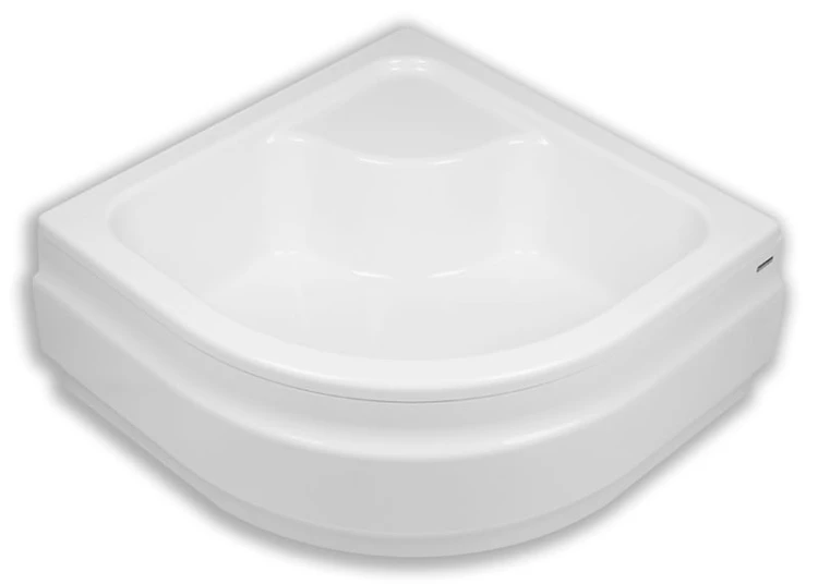 Brodzik półokrągły SCHEDPOL DANTE 90x41cm, z siedziskiem, biały 3.023