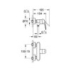 Bateria natryskowa GROHE EURODISC COSMOPOLITAN chrom 33569002