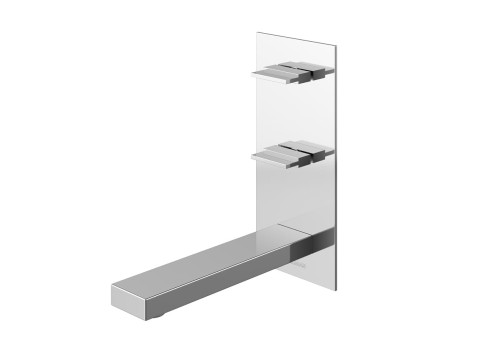 Bateria umywalkowa KOHLMAN EXCELENT podtynkowa 20cm; 1 rozeta pionowa chrom QW196H