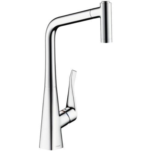 Bateria kuchenna HANSGROHE METRIS z wyciąganą wylewką, stal szlachetna 14820800