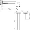 Bateria umywalkowa AXOR CITTERIO podtynkowa, z rozetami z długą wylewką chrom 39116000