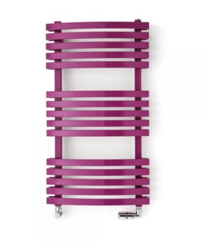 Grzejnik TERMA KIOTO L=48cm, H=87cm, 470W, przyłącze SX, biały WGKIO0870480FA-MK916SX