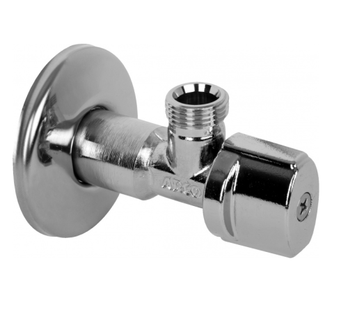 Zawór kulowy ARCO A-80 1/2 x 1/2" kątowy, z metalowym pokrętłem, z kulą antykamienną NOV92MAC