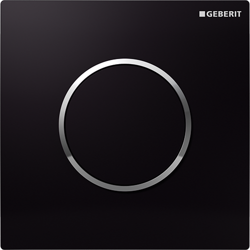 Przycisk spłukujący GEBERIT SIGMA 10 do pisuaru czarny / chrom 116.015.KM.1