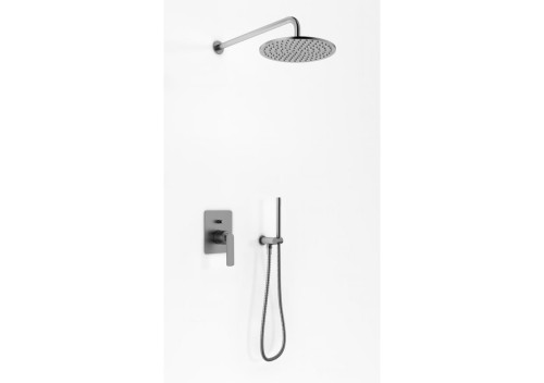 Zestaw prysznicowy KOHLMAN EXPERIENCE ze słuchawką i deszczownicą R25 Grey QW210EGQ30