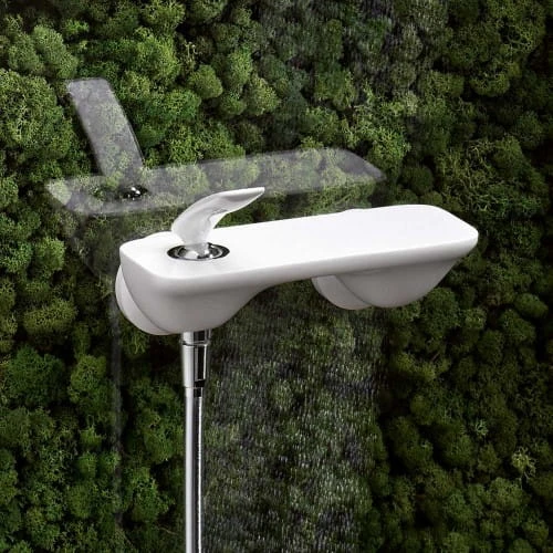 Bateria natryskowa KLUDI BALANCE WHITE biała / chrom 527109175