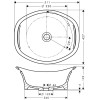 Umywalka nablatowa AXOR URQUIOLA 511x427mm, z konglomeratu, biała 11301000