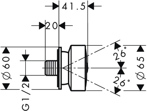 Dysza boczna AXOR chrom 28464000