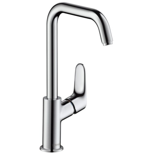 Bateria umywalkowa HANSGROHE FOCUS 240 z obrotową wylewką "U", bez korka, chrom 31519000