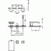 Bateria wannowa CUADRO-TRES 3 otworowa, wylewka kaskadowa, chrom 10716102