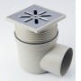 Kratka ściekowa pozioma FI50 10x10 ruszt metalowy CAPRICORN 9-2600-050-47-01-04