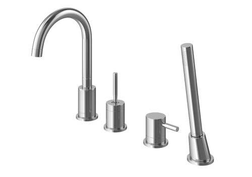 Bateria wannowa KOHLMAN MAXIMA 4-otworowa z obrotową wylewką chrom QB244M