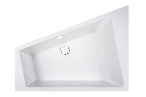 Wanna trapezowa SANPLAST SPACE LINE WTL/SPACE 180x140cm, lewa, ze stelażem i syfonem i obudową, biała 610100125001000