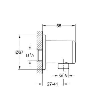 Kolanko przyłączeniowe GROHE RELEXA PLUS chrom mat 28626000