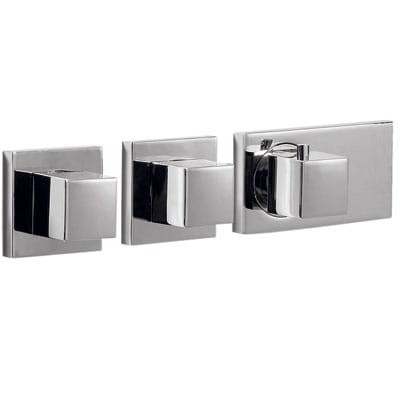 Bateria termostatyczna TRES BLOCK podtynkowa, 3-drożna, chrom 20725399