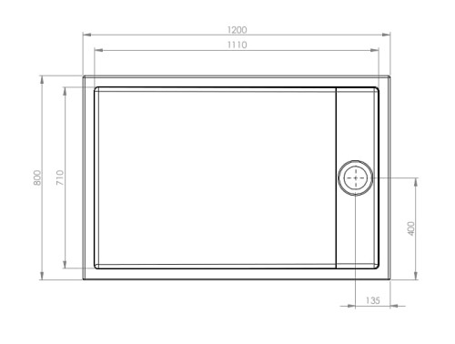 Brodzik prostokątny ROCA GRANADA FLAT 120x80x4cm, biały A276262000
