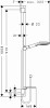 Zestaw prysznicowy HANSGROHE Raindance Select E 120 3jet/Unica'S Puro 0,9 m chrom/biały 26621400