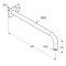 Ramię natrysku KLUDI A-QAi 400mm, 1/2", z rozetą kwadratową, chrom 6653405-00